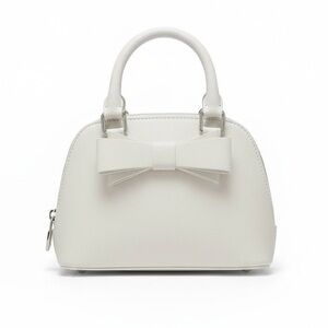 Betsey Johnson White Mini Bow Satchel Bag